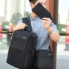 Универсальный комплект для ежедневного использования Backpack Black 3 в 1 Рюкзак Сумка Клатч Черный