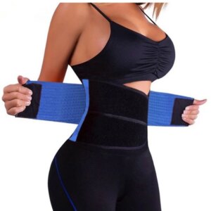 Пояс для похудения на липучке Hot Shapers Belt Power утягивающий Черно-синий, размер XXL