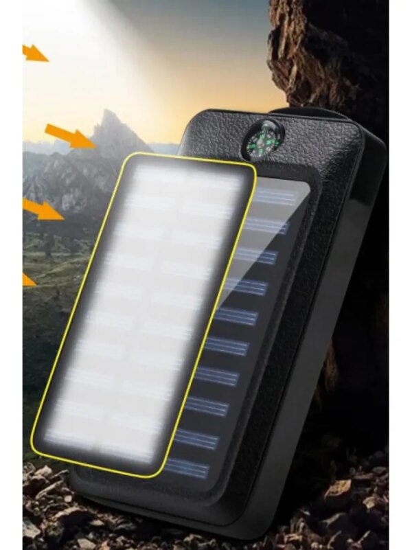 Повербанк с фонариком и солнечной батареей + компас Viaking 50000 mAh N2