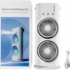 Вентилятор настольный двойной с охлаждением Double-ended Spray Fan LED подсветка 3 скорости пульт