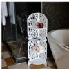 Полка стелаж пластиковая в ваную угловая PK-04 (80cm*20cm*20cm)