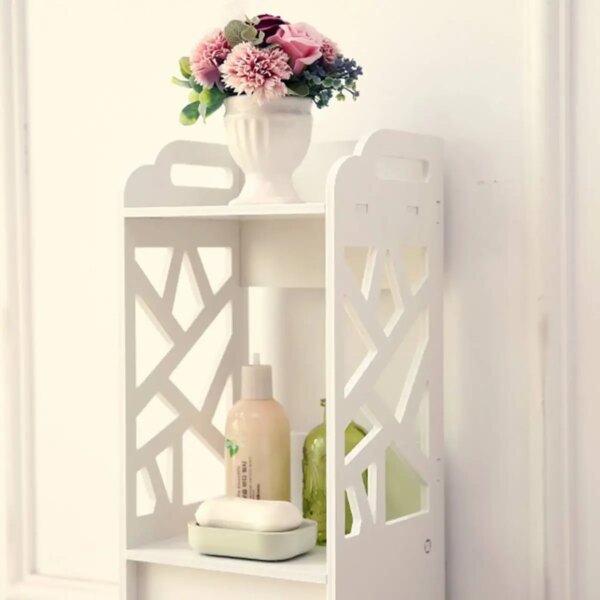 Полка стелаж пластиковая в ваную Этажерка устойчива к влаге PK-02 (80cm*15cm*15cm)