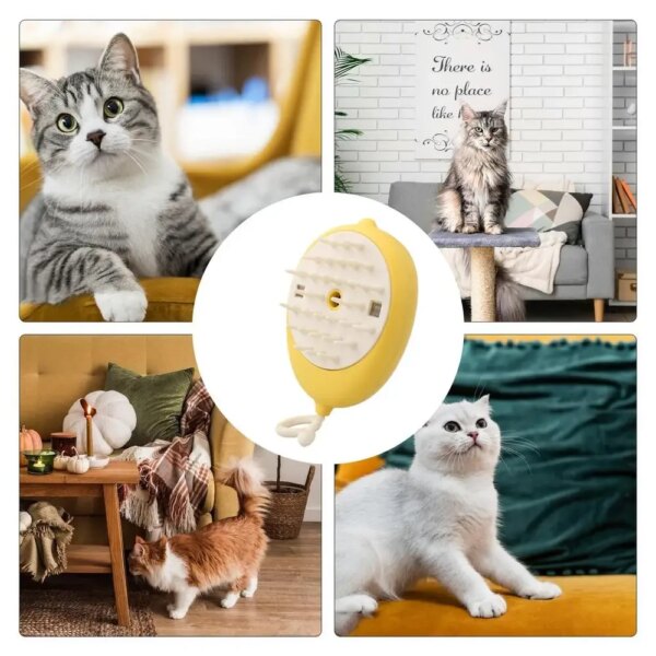 Щетка массажная для ухода за шерстью животных 4 в 1 ПАРОВАЯ Pet comb AND924