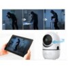Беспроводная IP камера QC011 для видеонаблюдения дома Wifi поворотная со звуком и ночным видением