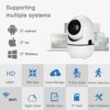 Беспроводная IP камера QC011 для видеонаблюдения дома Wifi поворотная со звуком и ночным видением