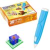 Ручка 3D-6-1 3D | 3Д ручка для рисования пластиком ABS и PLA Голубая