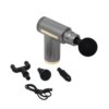 Массажер мышечный ручной Massage Gun Аккумуляторный перкуссионный Массажный 4 насадки для рук ног шеи