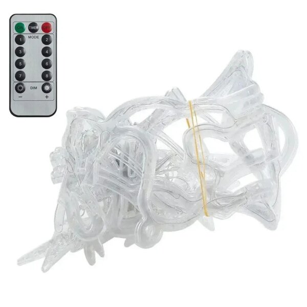 Гирлянда-штора с фигурками 2,5м (138 LED), от 220V, Белая / Гирлянда новогодняя
