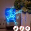 Лампа от комаров Night Lamp Бело Голубая антимоскитная электрическая ловушка насекомых от сети