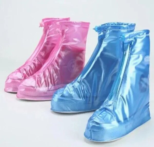 Чехол для обуви от дожя с антискользящей ребристой подошвой Cover For Rain Shoes Размер M розовый