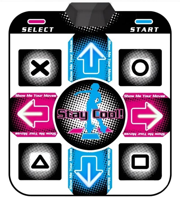 Коврик танцевальный музыкальный DANCE MAT PC+TV USB / Танцы / Игры / Фитнес