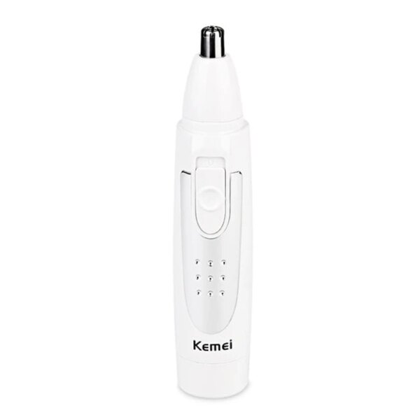 Машинка для стрижки Kemei KM-2172 беспроводная 2 в 1 с триммером для носа и ушей + 4 насадки 3 Вт Белая