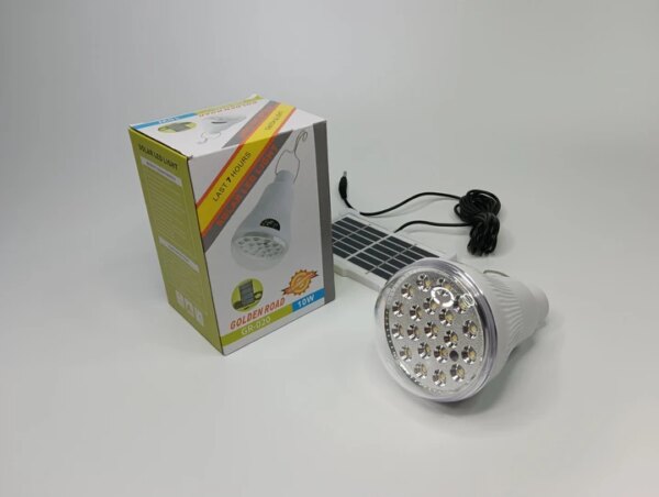 Аккумуляторный фонарик 10W с солнечной панелью Golden Road GR-020 для улицы и помещений