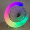 Вентилятор электрический USB 3-скоростной с цветной подсветкой 180° бесшумный