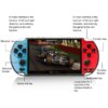 Игровая приставка портативная PSP X7, экран 5.1, встроенные игры, 8Гб памяти