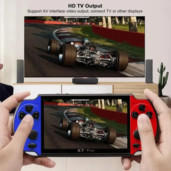 Игровая приставка портативная PSP X7, экран 5.1, встроенные игры, 8Гб памяти