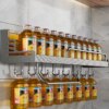 Настенный алюминиевый кухонный стеллаж для хранения приправ, специй, палочек для еды, полка для кухни,