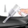 Ручной автомобильный пылесос беспроводной USB 1500mAh всасывание и функция выдувания Белый