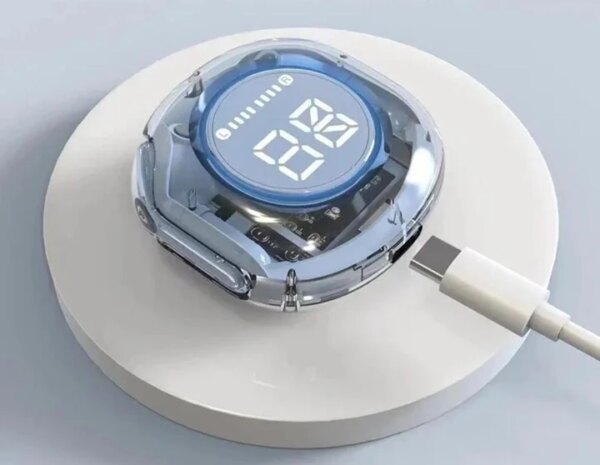 Беспроводные bluetooth наушники TWS с зарядным кейсом Ultrapods Pro V5.3 Синие