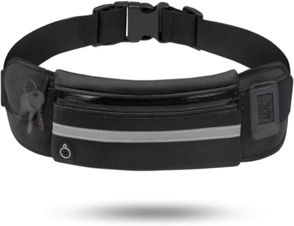 Поясная сумка для телефона водоотталкивающая спортивная Belt-Case черная