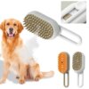 Щетка-массажер-спрей паровая Pet Spray Massage Brush 3в1 для вычесывания собак и кошек Белый