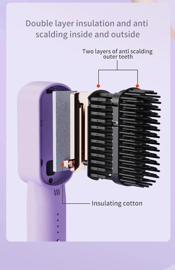 Беспроводной выпрямитель для волос Youpin Mini Hair Aretererers 2600MH Беспроводная аккумуляторная расческа