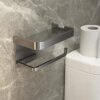 Держатель для туалетной бумаги Nest Sunny с полкой Графит  37138