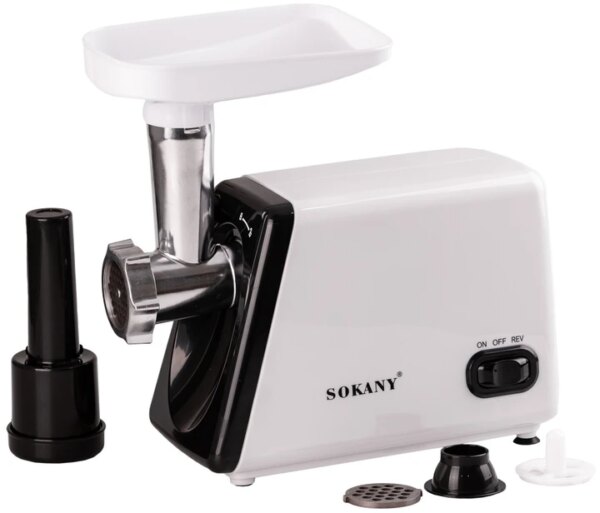 Мясорубка Sokany SK-312 профессиональная многофункциональная электрическая мощная 2400 Вт