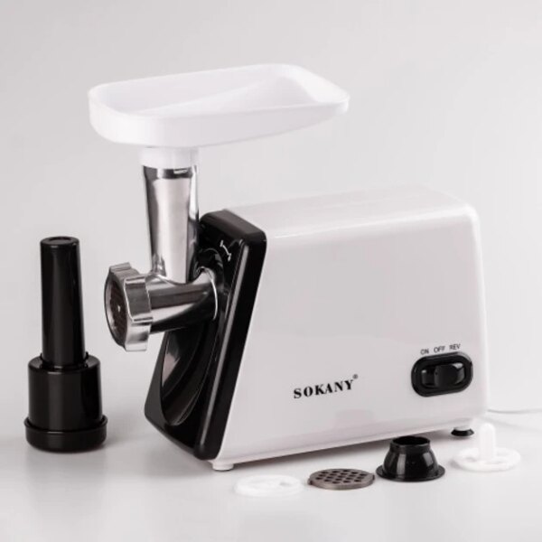 Мясорубка Sokany SK-312 профессиональная многофункциональная электрическая мощная 2400 Вт