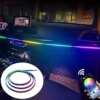 Подсветка салона авто Ambient light Rgb, светодиодная лента торпеды USB Bluetooth многоцветная