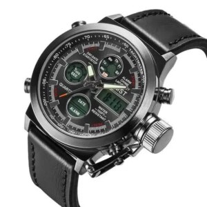 Армейские мужские часы AMST 3003 Black (противоударные с подсветкой)