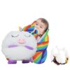 Детский спальный мешок-плюшевая игрушка подушка Единорог Baby sleeping bag Size S WHITE 3в1 теплый