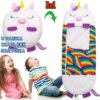 Детский спальный мешок-плюшевая игрушка подушка Единорог Baby sleeping bag Size S WHITE 3в1 теплый