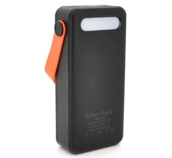 Power bank YM-635 40000mAh Solar Индикатор уровня заряда, Встроенный фонарь