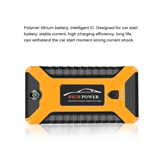 Пускозарядное автомобильное устройство Jumpstarter 27JX 12В/2А с аккумулятором на 99800mAh и фонарём ANS К