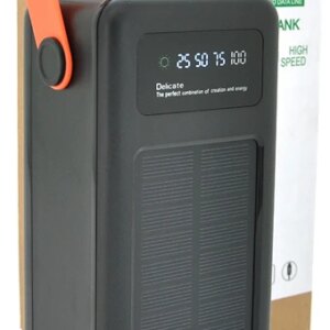 Портативная батарея NEW внешняя повербанк Power Bank 100000 mAh с солнечной панелью и фонариком