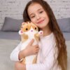 Мягкая плюшевая игрушка Длинный Кот Батон котейка-подушка 50 см. Цвет: коричневый