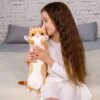 Мягкая плюшевая игрушка Длинный Кот Батон котейка-подушка 50 см. Цвет: коричневый
