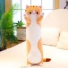 Игрушка детская Кот Батон 70 см Коричневый / Плюшевая игрушка подушка длинный котенок