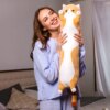 Игрушка детская Кот Батон 70 см Коричневый / Плюшевая игрушка подушка длинный котенок