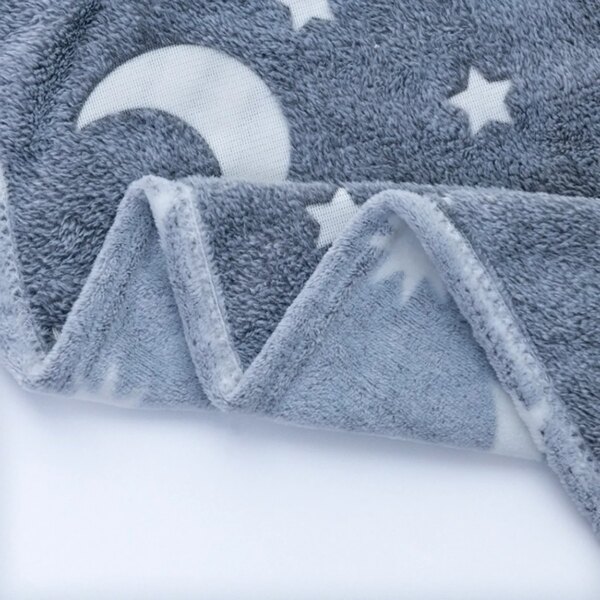 Светящийся теплый и нежный плед для детей и подростков 100x150 Magic Blanket Серый