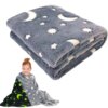 Светящийся теплый и нежный плед для детей и подростков 100x150 Magic Blanket Серый