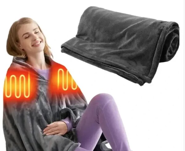 Электроодеяло Плед с подогревом (155*80) Electric Heating Shawl Blanket USB