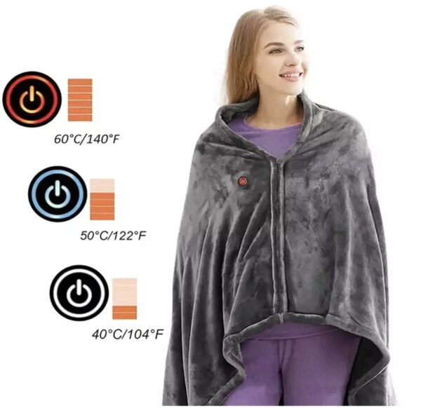 Электроодеяло Плед с подогревом (155*80) Electric Heating Shawl Blanket USB