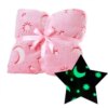 Мягкое одеяло-плед звездное небо 100х150 см Светящийся в темноте Magic Blanket Розовое