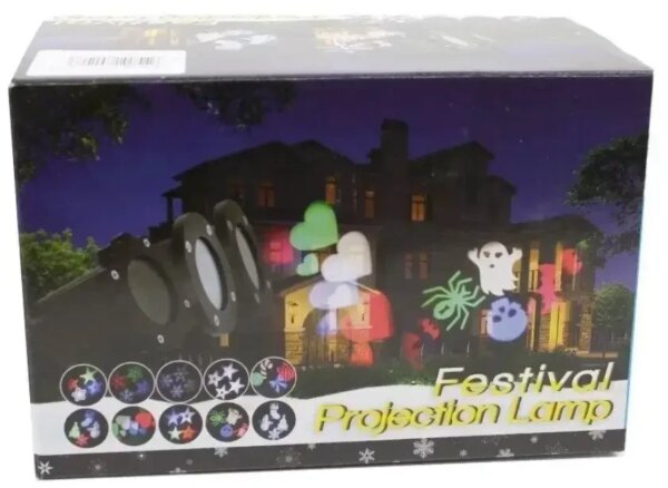 Уличный лазерный проектор с рисунками Festival Projection Lamp 12 pictures star shower
