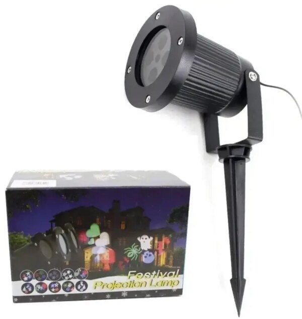 Уличный лазерный проектор с рисунками Festival Projection Lamp 12 pictures star shower