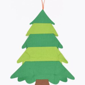 Детская Рождественская елочка из фетра Без игрушек Chrismas Free елочка на стену 95x70 см