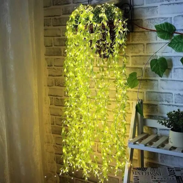 Гирлянда 200 Led зеленая ива теплый белый AND SF-56