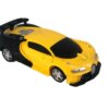 Машинка трансформер на радиоуправлении AToys Bugatti-Robot 1:18 световые эффекты Черно-желтая